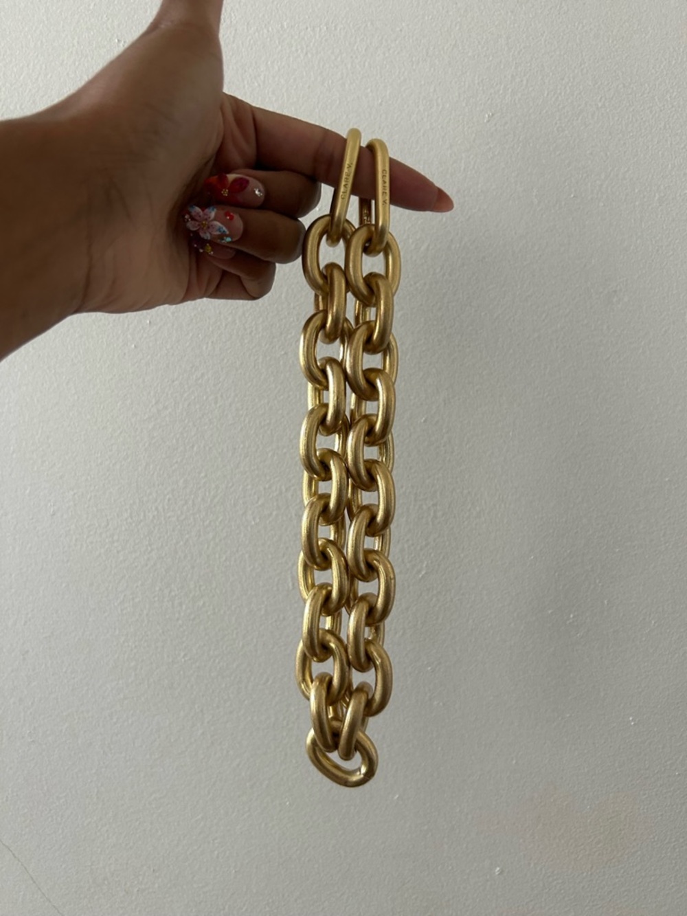 Clare V Shortie Strap in vintage gold